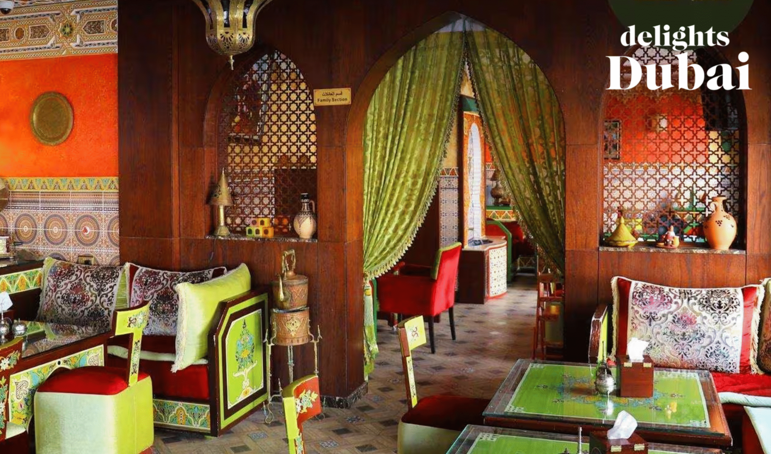 Authentic Moroccan ambiance at Tajin & Tanjiah, one of the best Moroccan restaurants in Dubai.